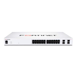 The Fortinet FS-124F-POE network switch is a powerhouse solution designed to deliver exceptional power and performance while providing advanced network connectivity and Power over Ethernet (PoE) capabilities. This cutting-edge switch is ideal for businesses of all sizes, offering seamless integration, reliable data transfer, and simplified management. Unmatched Connectivity: With 24 Fast Ethernet ports, the FS-124F-POE switch provides extensive connectivity options for your devices. Whether it's computers, IP cameras, wireless access points, or VoIP phones, this switch ensures reliable and uninterrupted communication across your network, enabling seamless collaboration and productivity.