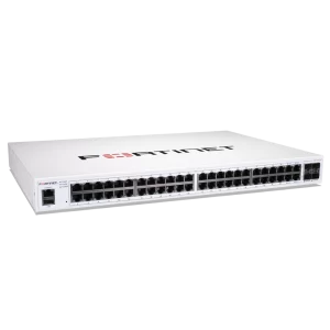 The Fortinet FS-148F-FPOE is a top-of-the-line network switch that combines high-performance capabilities with Power over Ethernet Plus (PoE+) technology, offering a comprehensive solution for modern networking needs. Designed by Fortinet, a trusted name in cybersecurity, this switch delivers robust security features alongside reliable connectivity for various network devices. Featuring 48 Fast Ethernet ports, the FS-148F-FPOE is equipped to handle the demands of today's data-intensive applications. Its PoE+ support enables the delivery of up to 30 watts of power per port, making it the perfect choice for powering power-hungry devices like high-resolution IP cameras, access points, and Voice over IP (VoIP) phones. Say goodbye to the complexity of multiple power sources and enjoy a cleaner and more organized networking environment.