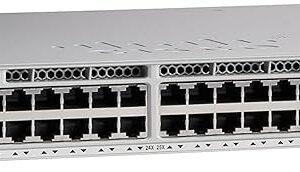 C9200L-48P-4G-E rear view showing power supply and uplink ports