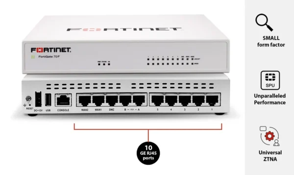 Fortinet FortiGate 70F Firewall top